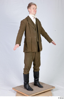  Photos Man in Historical suit 7 20th century Historical Clothing a poses brown Historical suit whole body 0008.jpg